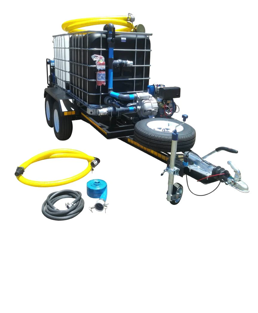 Honey sucker (diesel) 1000lt Flowbin™ with 1000lt Flowbin water bowser (diesel) double axle braked trailer unit