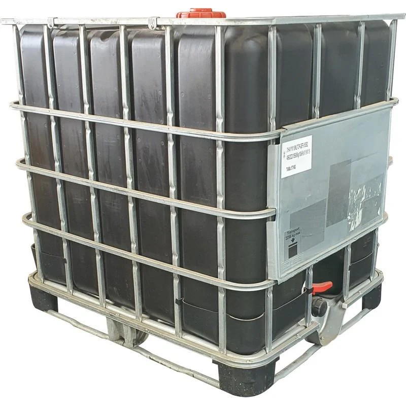 As new 1000l Flowbin™ tank black (C185B) Chemical grade