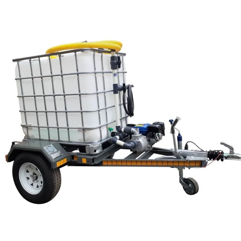 1000l Water Bowser trailer 2.8bar-1-outlet Flowbin™ braked