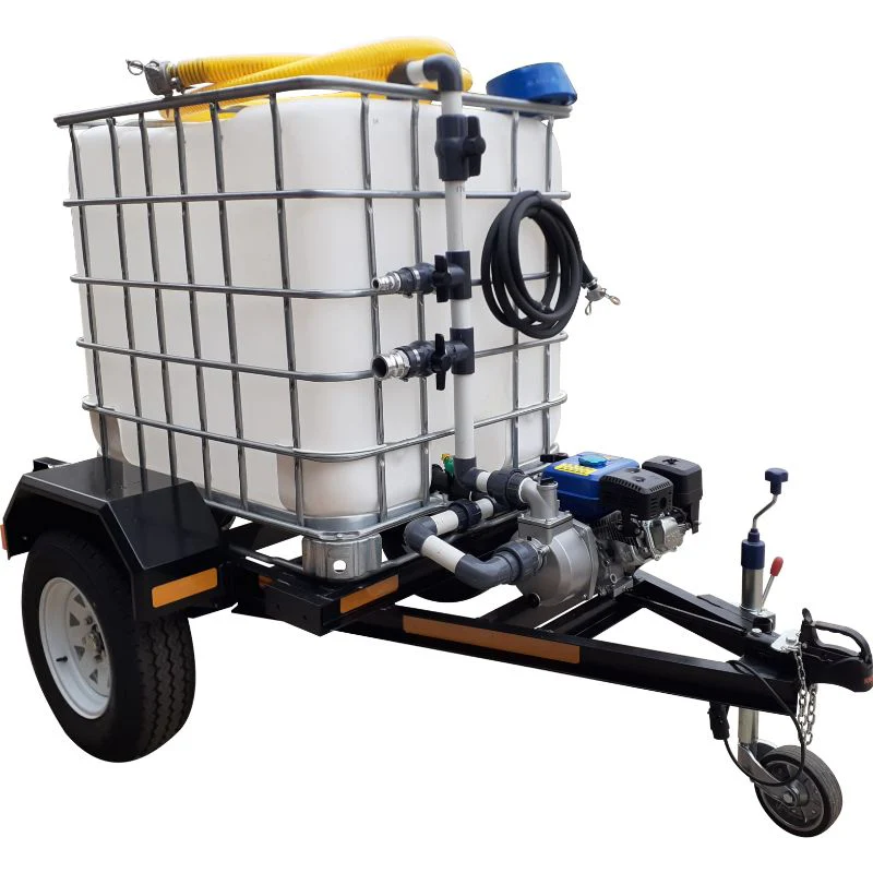 1000l Water Bowser trailer 2.8bar-exec Flowbin™ unbraked